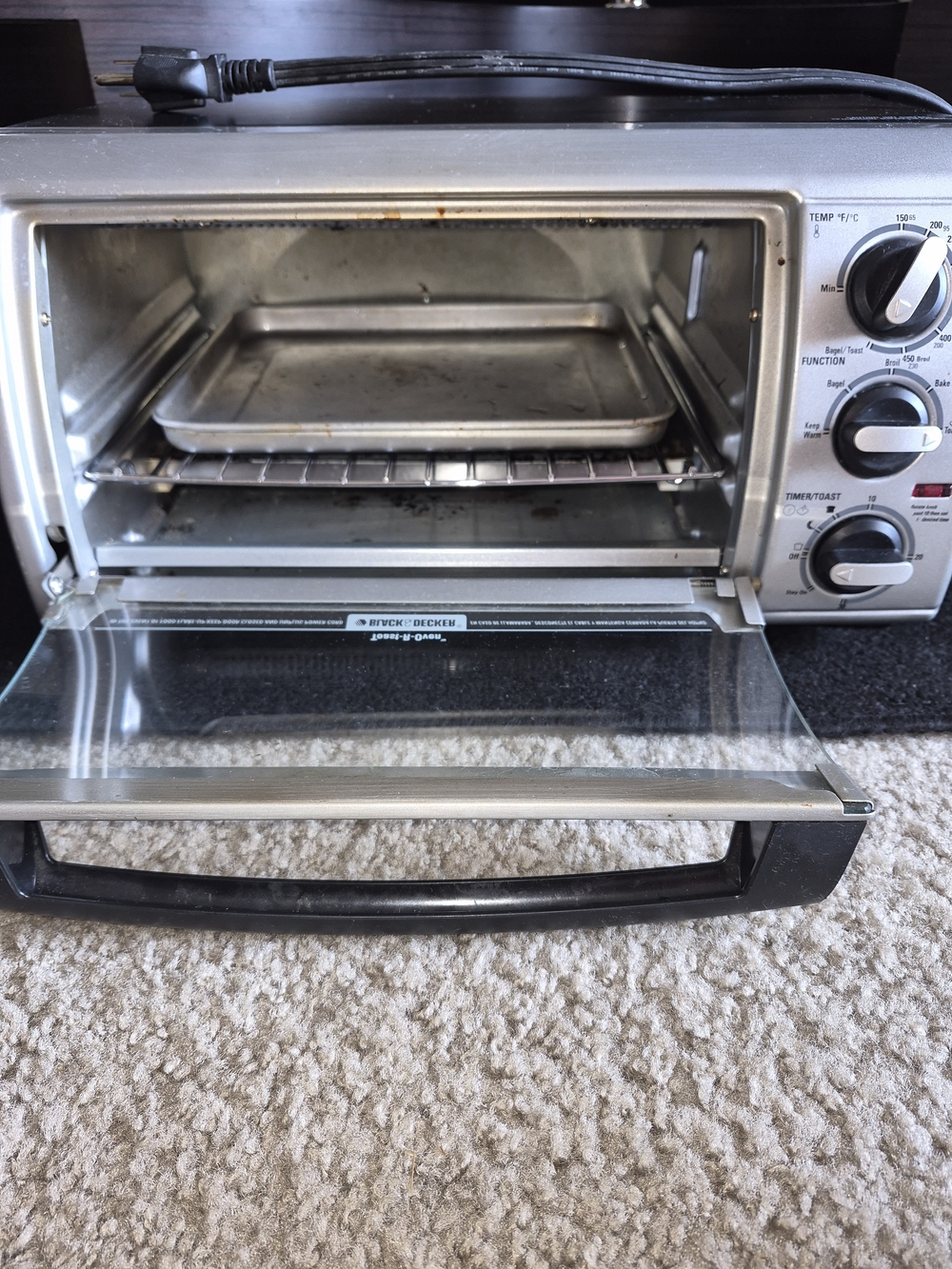 Black & Decker Stainless Steel Toaster Oven - Silver and Black